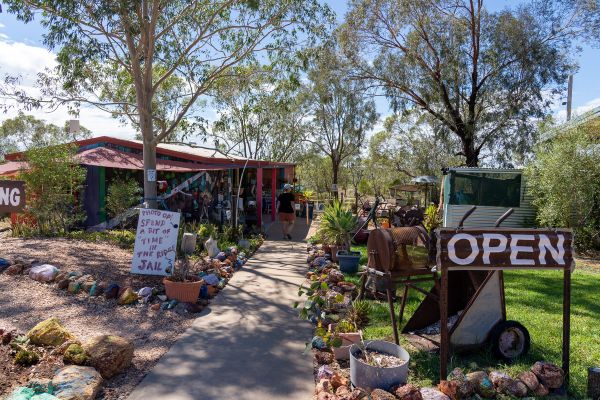 Entrance to the Opal Mine Adventures in Lightning Ridge NSW
